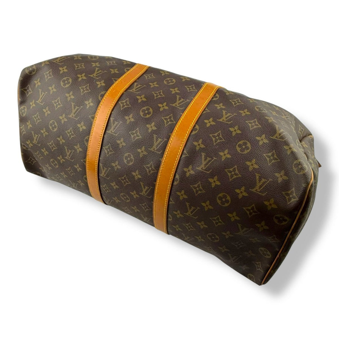 Louis Vuitton Vintage Brown Monogram 50 Keepall Duffle Bag - Lux Central
