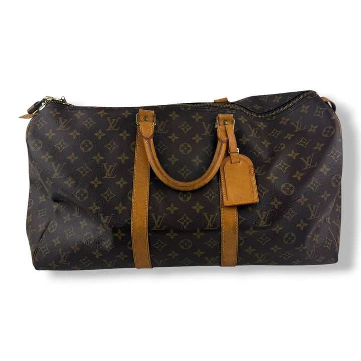Louis Vuitton Vintage Brown Monogram 50 Keepall Duffle Bag - Lux Central
