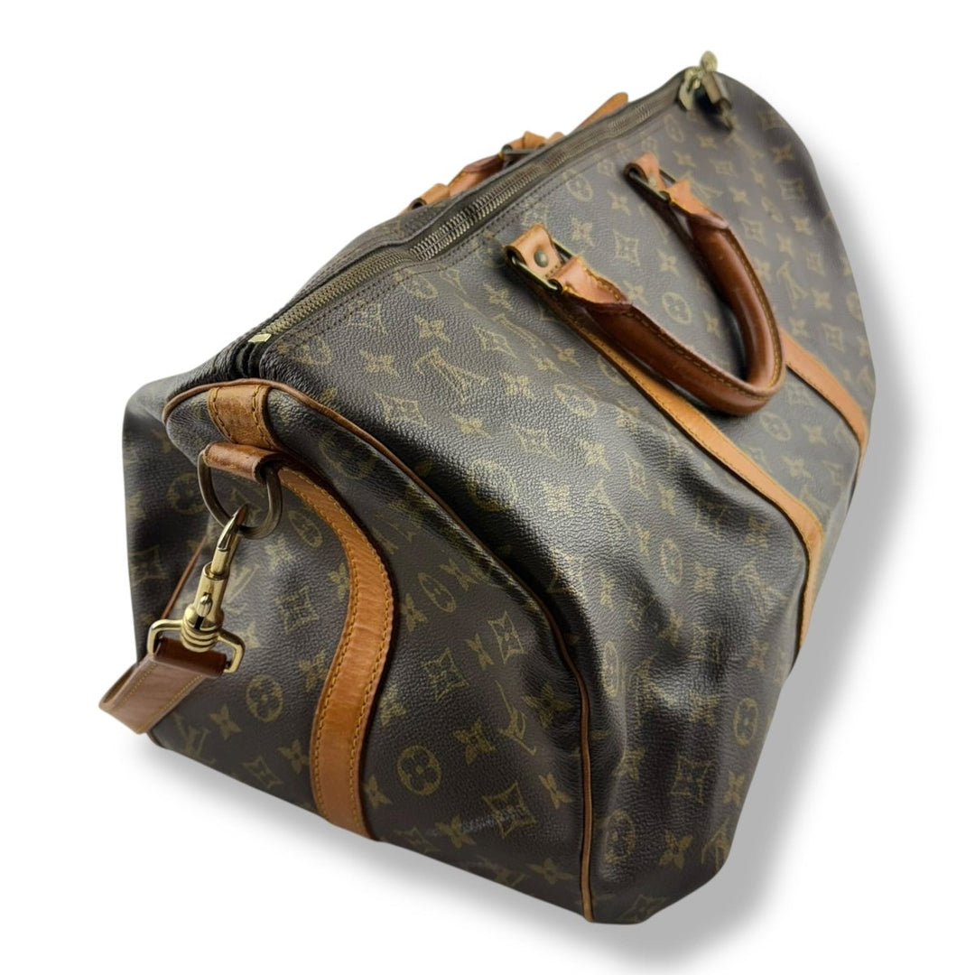 Louis Vuitton Vintage Brown Monogram 50 Keepall Duffle Bag - Lux Central
