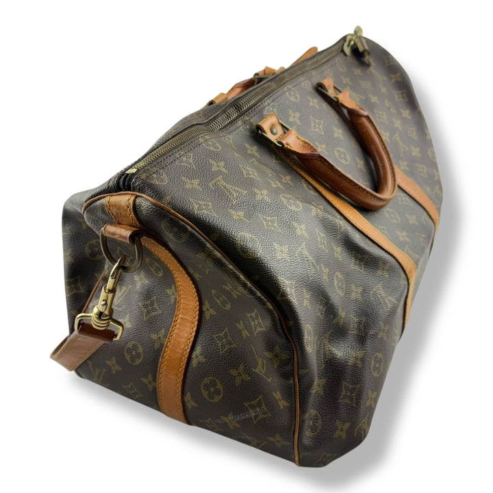 Louis Vuitton Vintage Brown Monogram 50 Keepall Duffle Bag - Lux Central