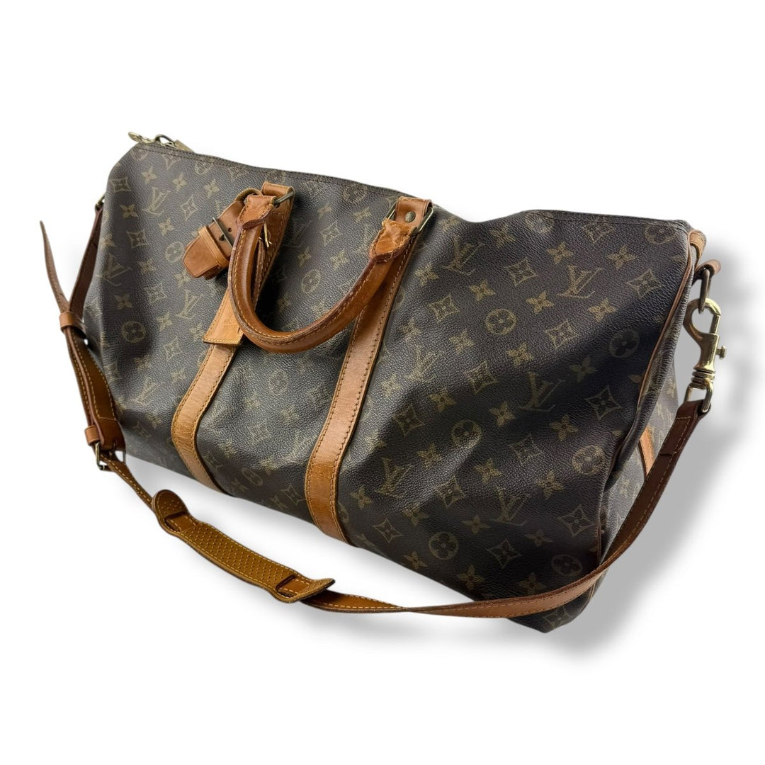 Louis Vuitton Vintage Brown Monogram 50 Keepall Duffle Bag - Lux Central