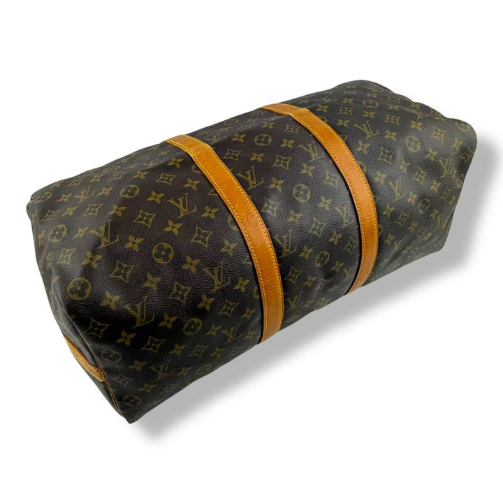 Louis Vuitton Vintage Brown Monogram 50 Keepall Duffle Bag - Lux Central
