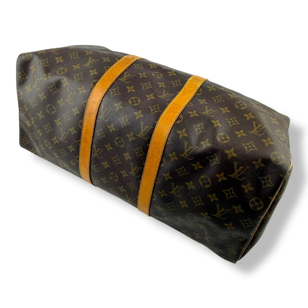 Louis Vuitton Vintage Brown Monogram 50 Keepall Duffle Bag - Lux Central