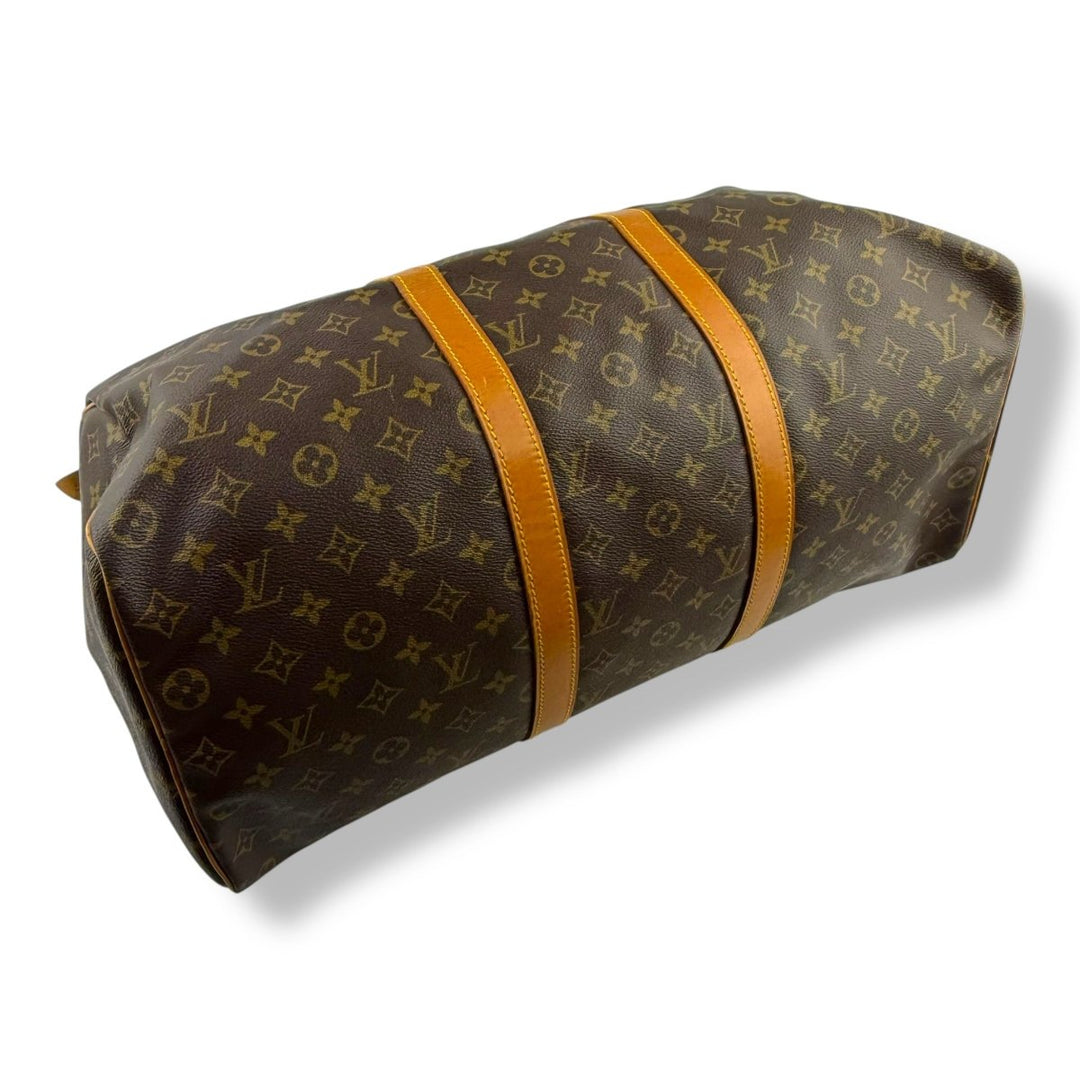Louis Vuitton Vintage Brown Monogram 50 Keepall Duffle Bag - Lux Central