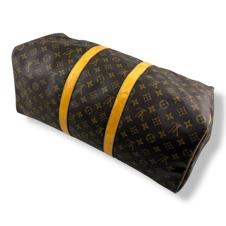 Louis Vuitton Vintage Brown Monogram 50 Keepall Duffle Bag - Lux Central