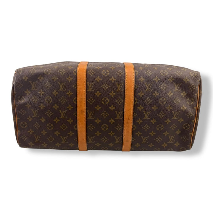 Louis Vuitton Vintage Brown Monogram 50 Keepall Duffle Bag - Lux Central