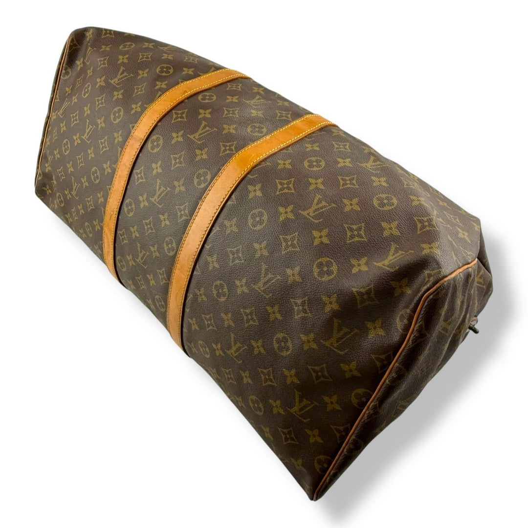 Louis Vuitton Vintage Brown Monogram 55 Keepall Duffle Bag - Lux Central