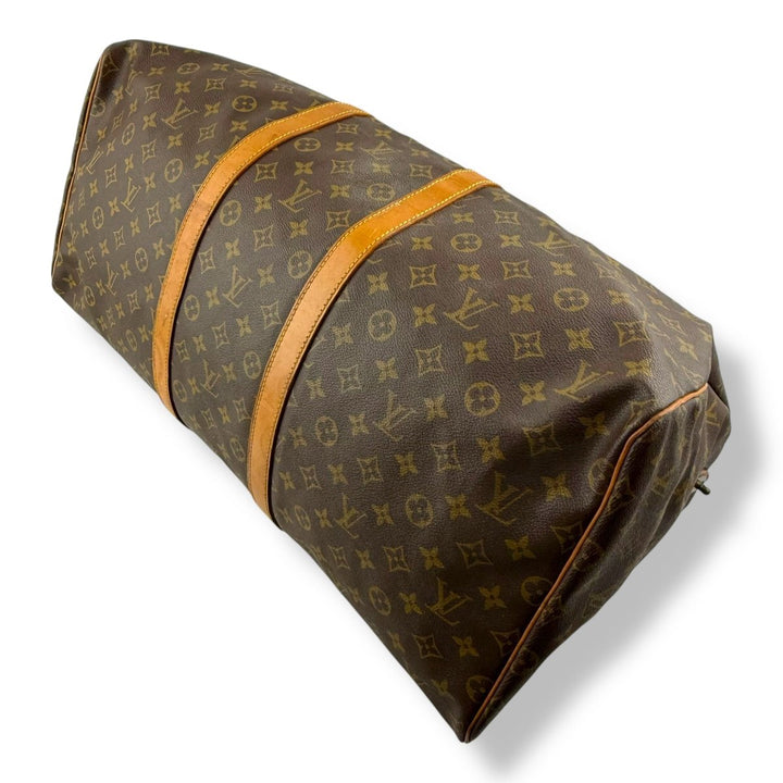 Louis Vuitton Vintage Brown Monogram 55 Keepall Duffle Bag - Lux Central