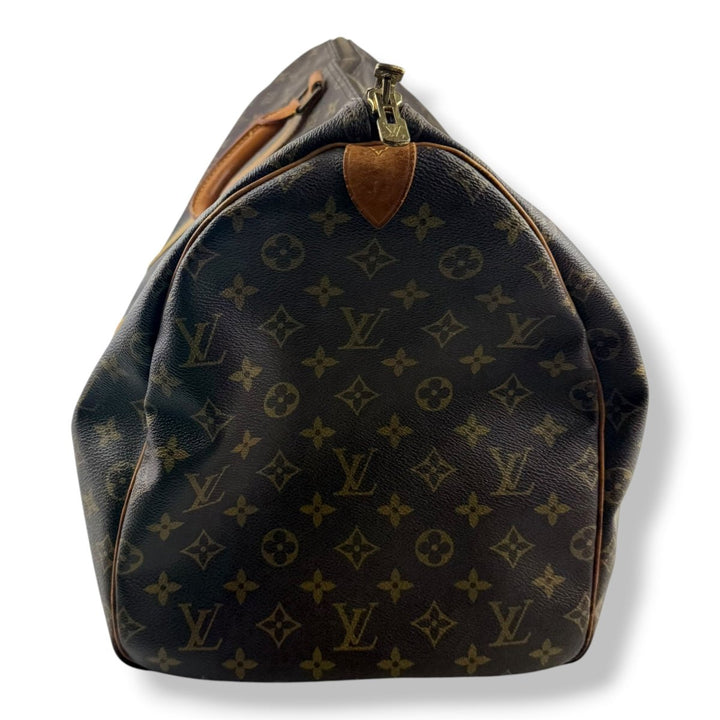 Louis Vuitton Vintage Brown Monogram 55 Keepall Duffle Bag - Lux Central