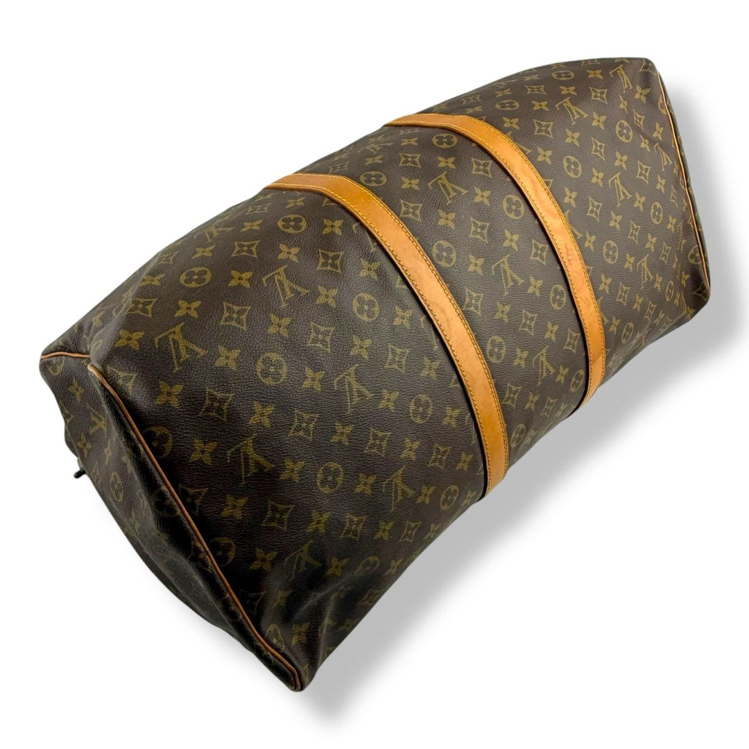 Louis Vuitton Vintage Brown Monogram 55 Keepall Duffle Bag - Lux Central