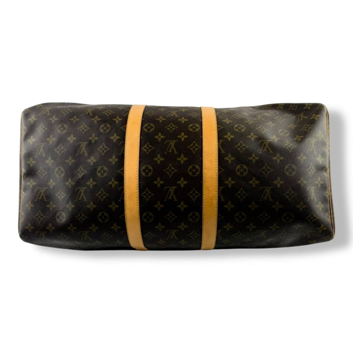 Louis Vuitton Vintage Brown Monogram 55 Keepall Duffle Bag - Lux Central