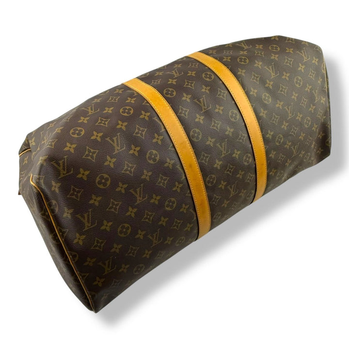 Louis Vuitton Vintage Brown Monogram 55 Keepall Duffle Bag - Lux Central