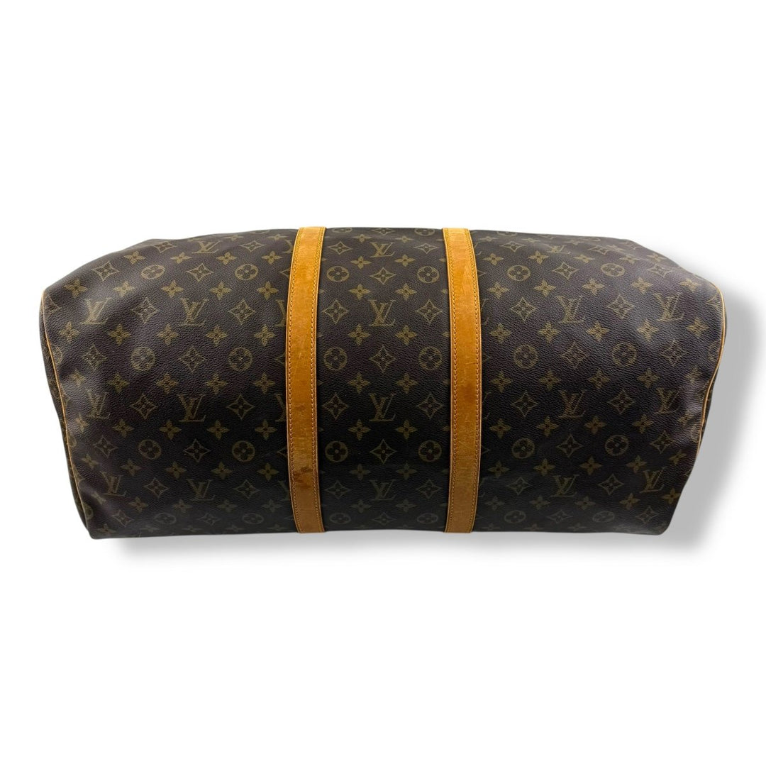 Louis Vuitton Vintage Brown Monogram 55 Keepall Duffle Bag - Lux Central