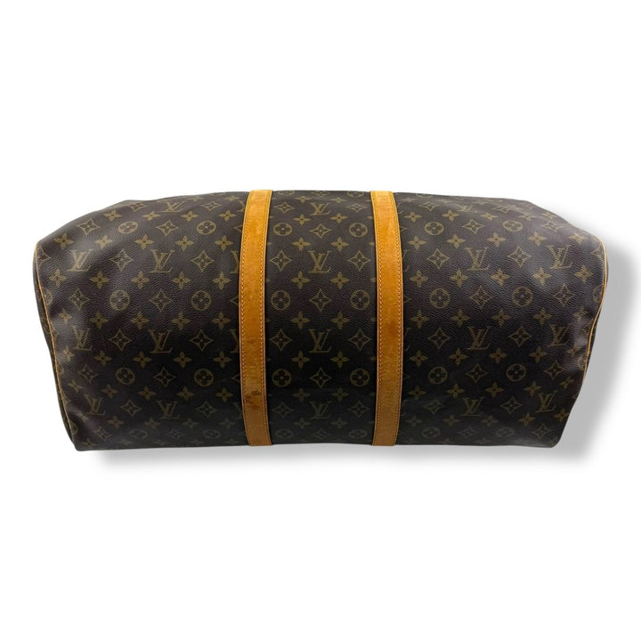 Louis Vuitton Vintage Brown Monogram 55 Keepall Duffle Bag - Lux Central