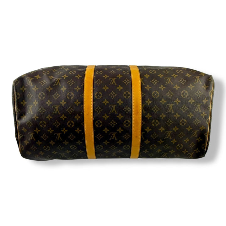 Louis Vuitton Vintage Brown Monogram 55 Keepall Duffle Bag - Lux Central