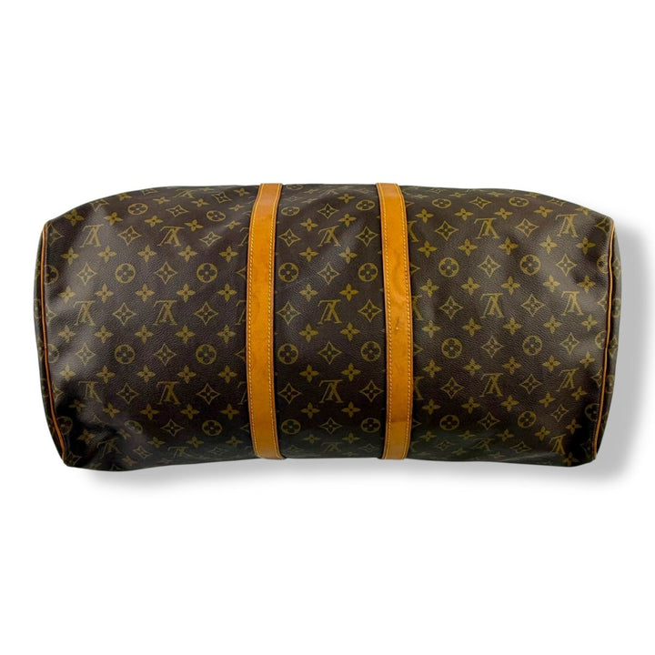 Louis Vuitton Vintage Brown Monogram 55 Keepall Duffle Bag - Lux Central