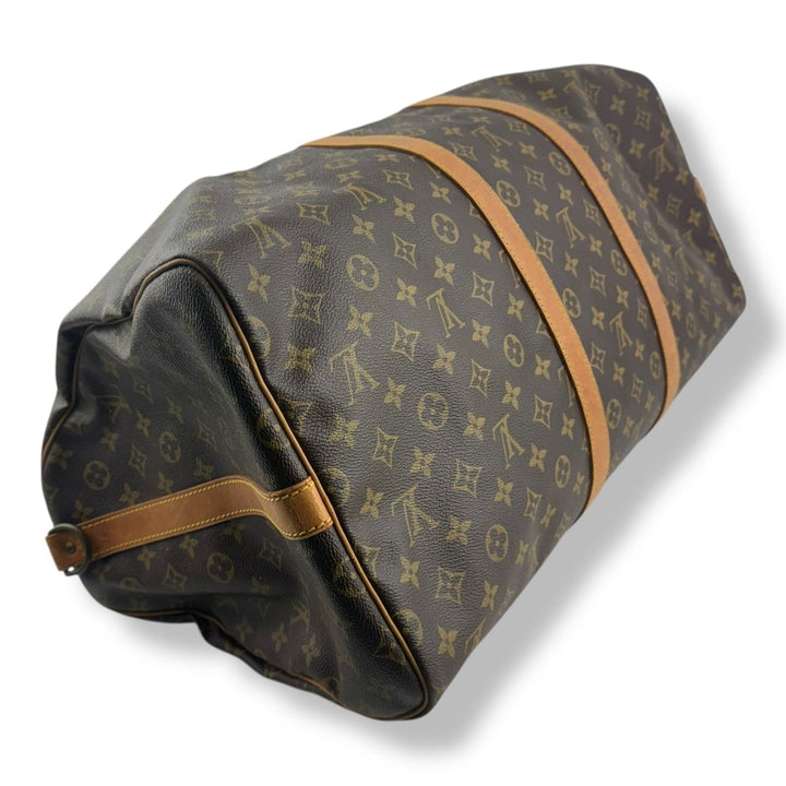Louis Vuitton Vintage Brown Monogram 55 Keepall Duffle Bag - Lux Central