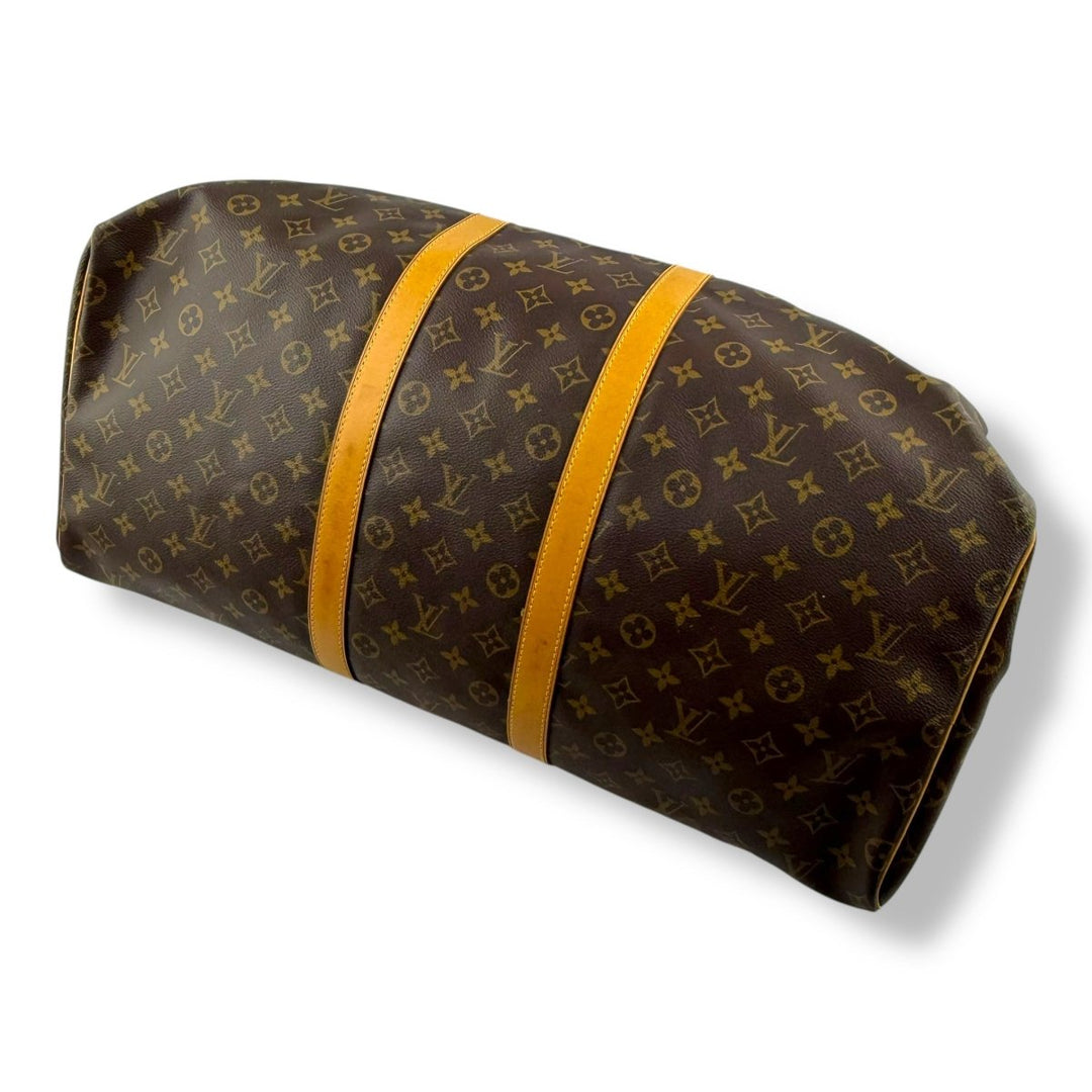 Louis Vuitton Vintage Brown Monogram 55 Keepall Duffle Bag - Lux Central