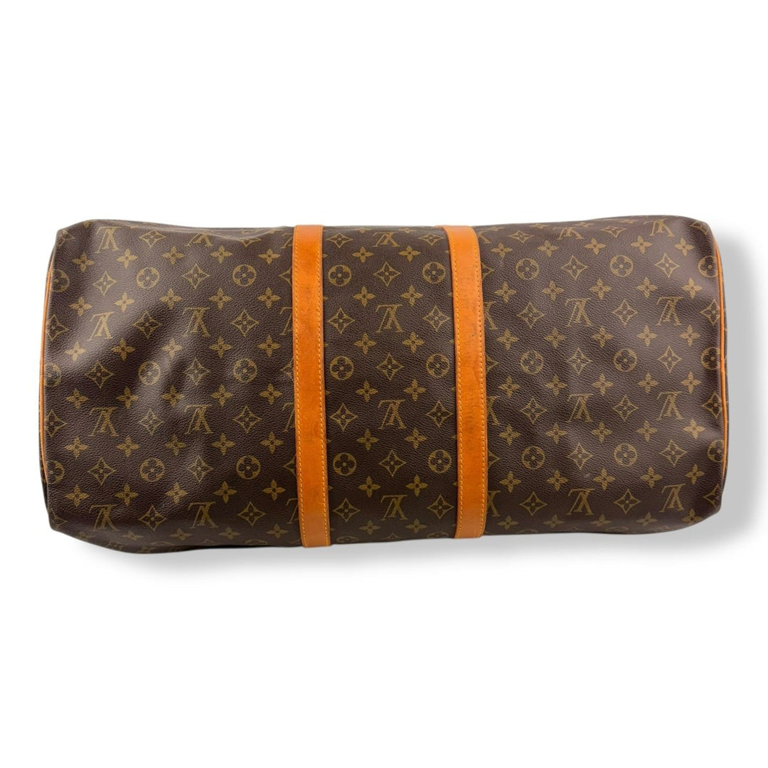 Louis Vuitton Vintage Brown Monogram 55 Keepall Duffle Bag - Lux Central