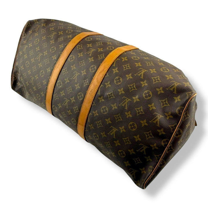 Louis Vuitton Vintage Brown Monogram 55 Keepall Duffle Bag - Lux Central