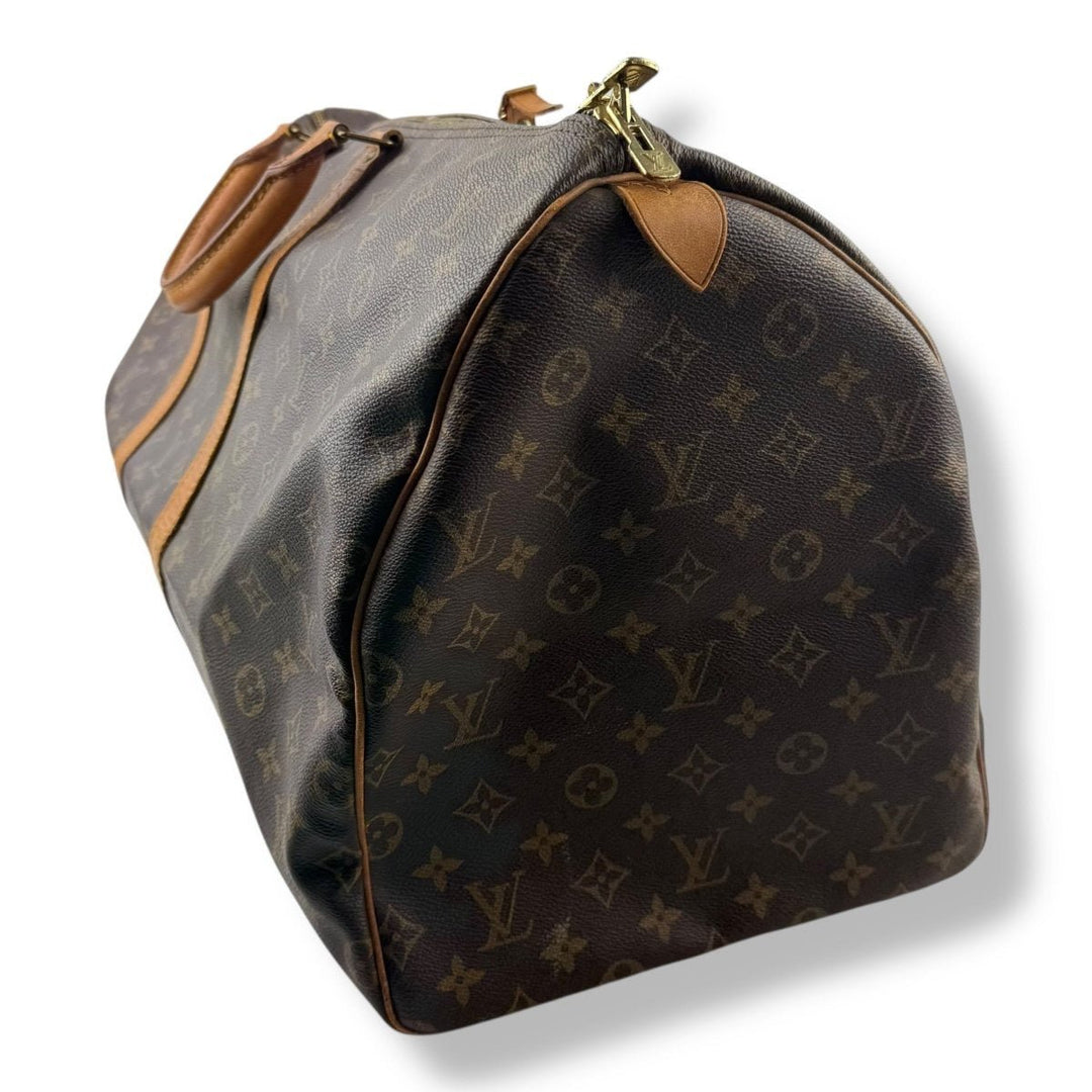Louis Vuitton Vintage Brown Monogram 55 Keepall Duffle Bag - Lux Central
