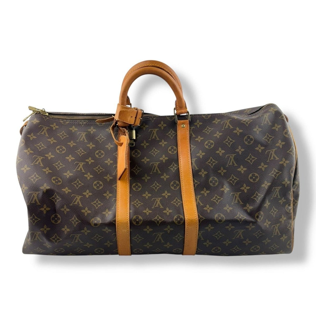 Louis Vuitton Vintage Brown Monogram 55 Keepall Duffle Bag - Lux Central