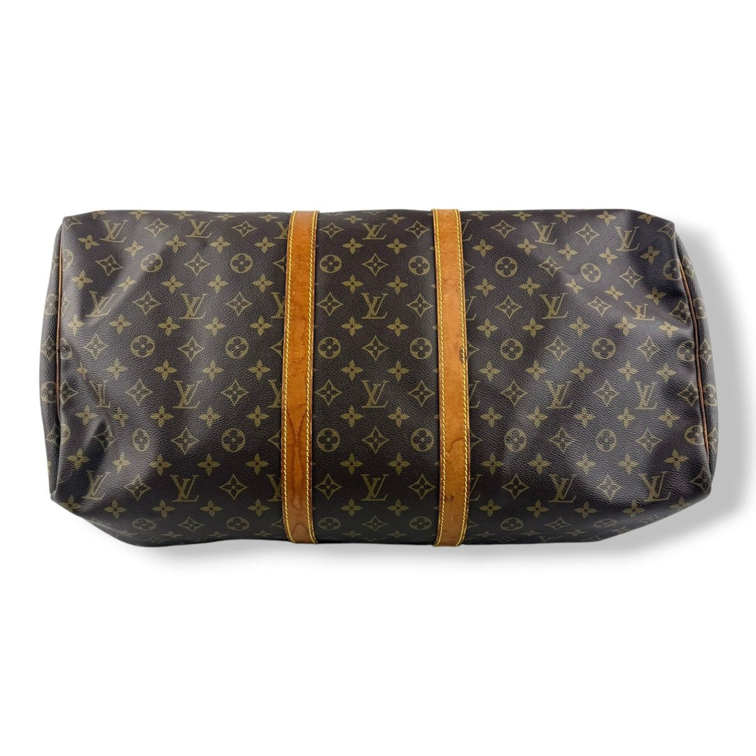 Louis Vuitton Vintage Brown Monogram 55 Keepall Duffle Bag - Lux Central