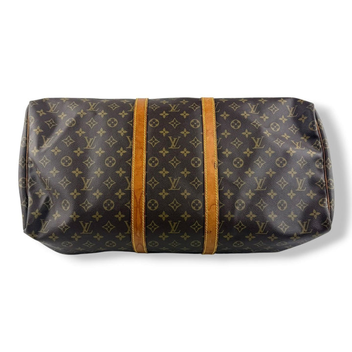 Louis Vuitton Vintage Brown Monogram 55 Keepall Duffle Bag - Lux Central