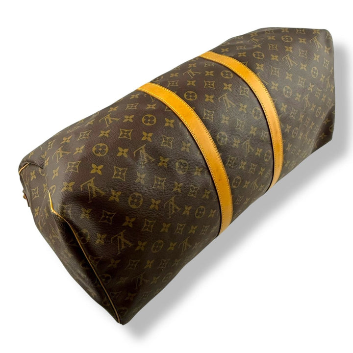 Louis Vuitton Vintage Brown Monogram 55 Keepall Duffle Bag - Lux Central