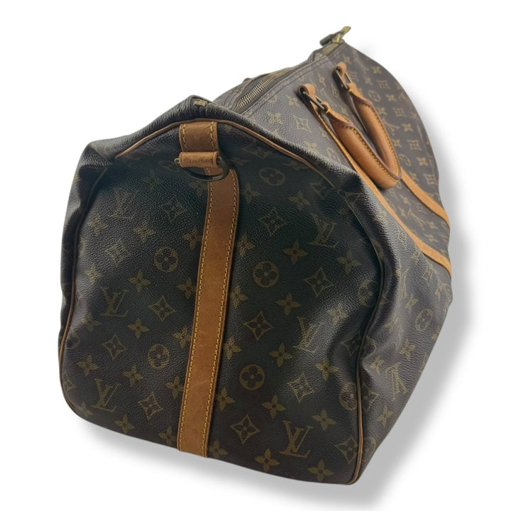 Louis Vuitton Vintage Brown Monogram 55 Keepall Duffle Bag - Lux Central