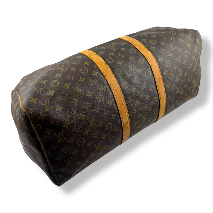 Louis Vuitton Vintage Brown Monogram 55 Keepall Duffle Bag - Lux Central