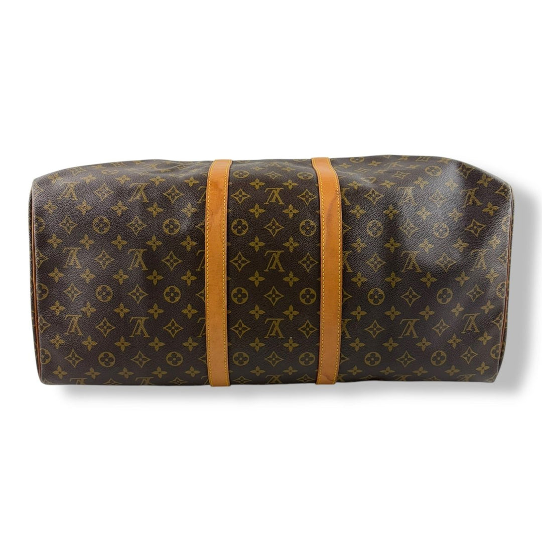 Louis Vuitton Vintage Brown Monogram 55 Keepall Duffle Bag - Lux Central
