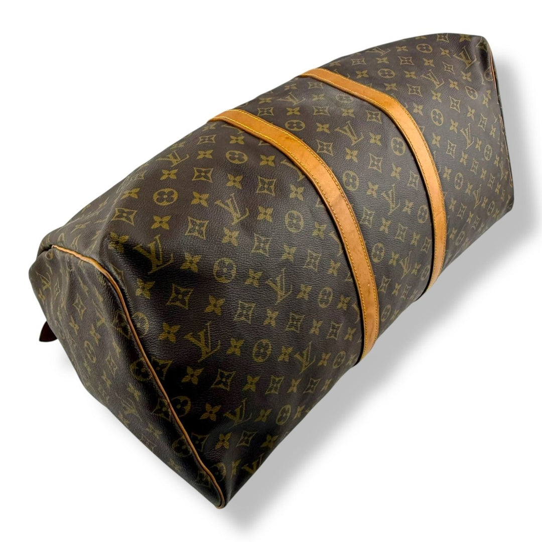 Louis Vuitton Vintage Brown Monogram 55 Keepall Duffle Bag - Lux Central
