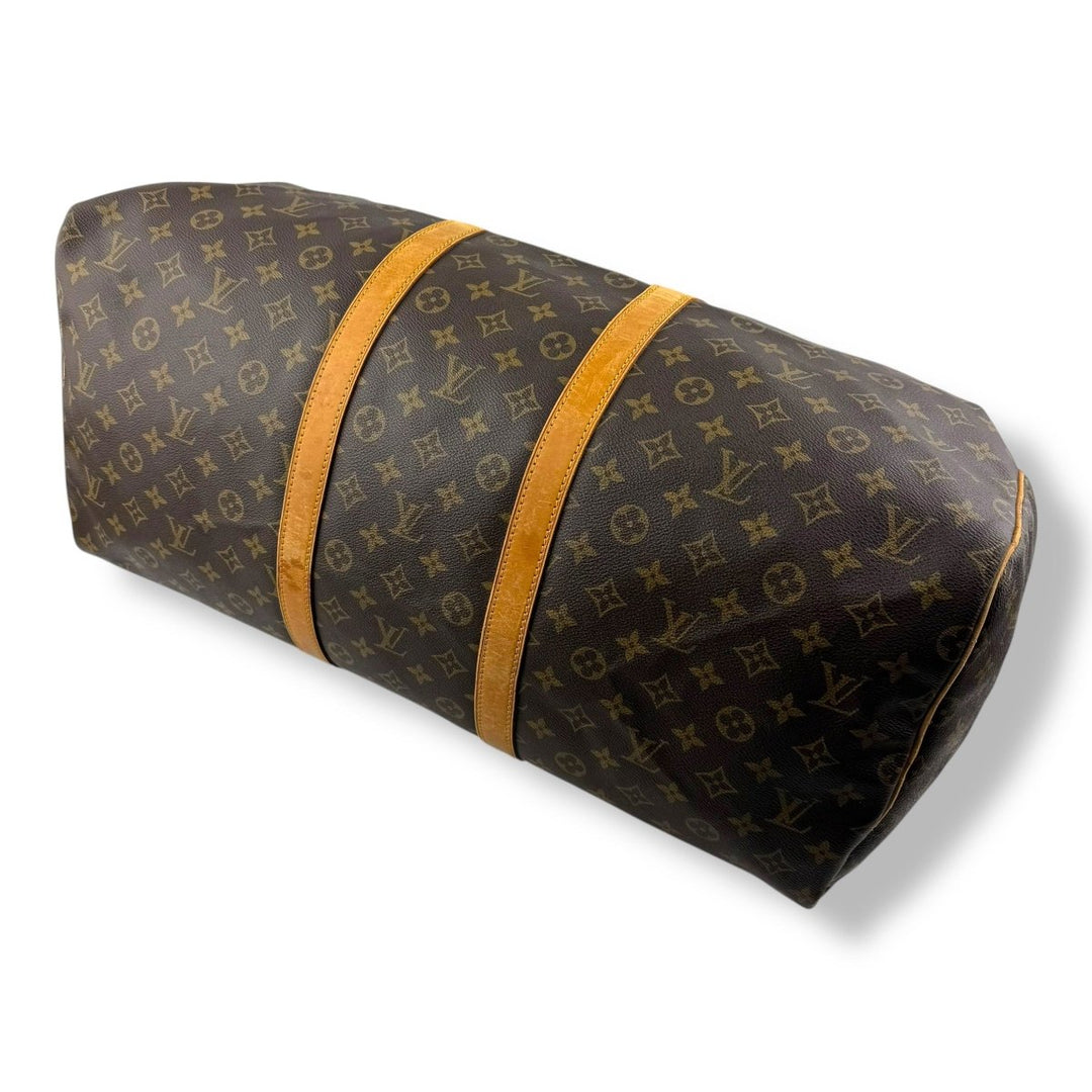 Louis Vuitton Vintage Brown Monogram 55 Keepall Duffle Bag - Lux Central
