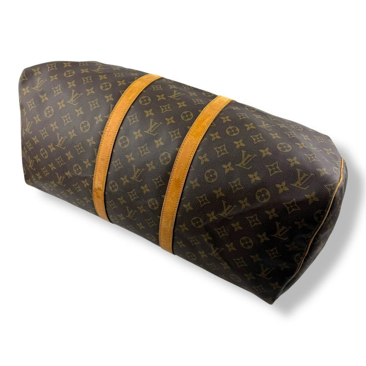 Louis Vuitton Vintage Brown Monogram 55 Keepall Duffle Bag - Lux Central