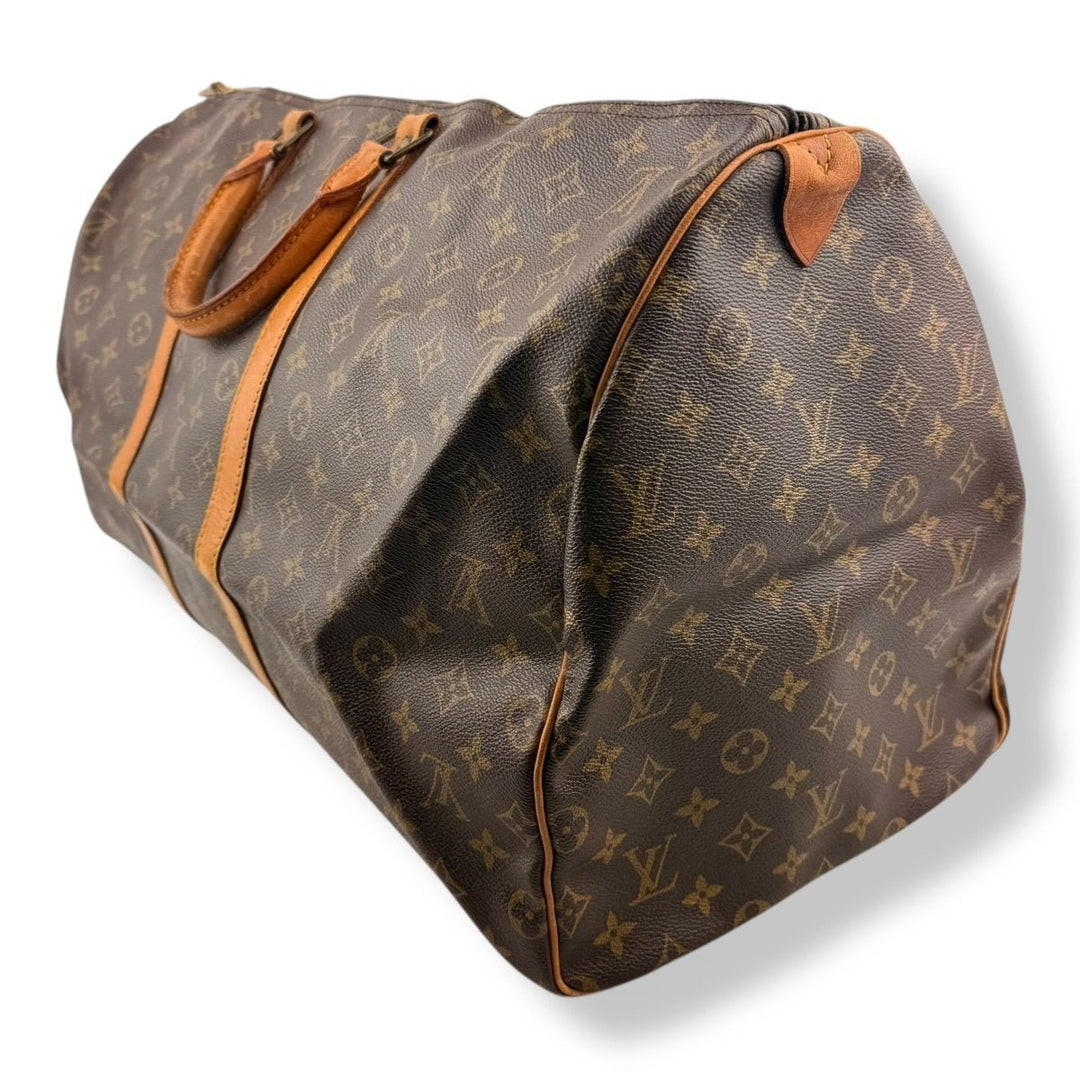 Louis Vuitton Vintage Brown Monogram 55 Keepall Duffle Bag - Lux Central