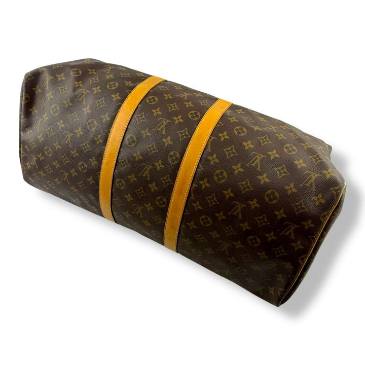 Louis Vuitton Vintage Brown Monogram 55 Keepall Duffle Bag - Lux Central