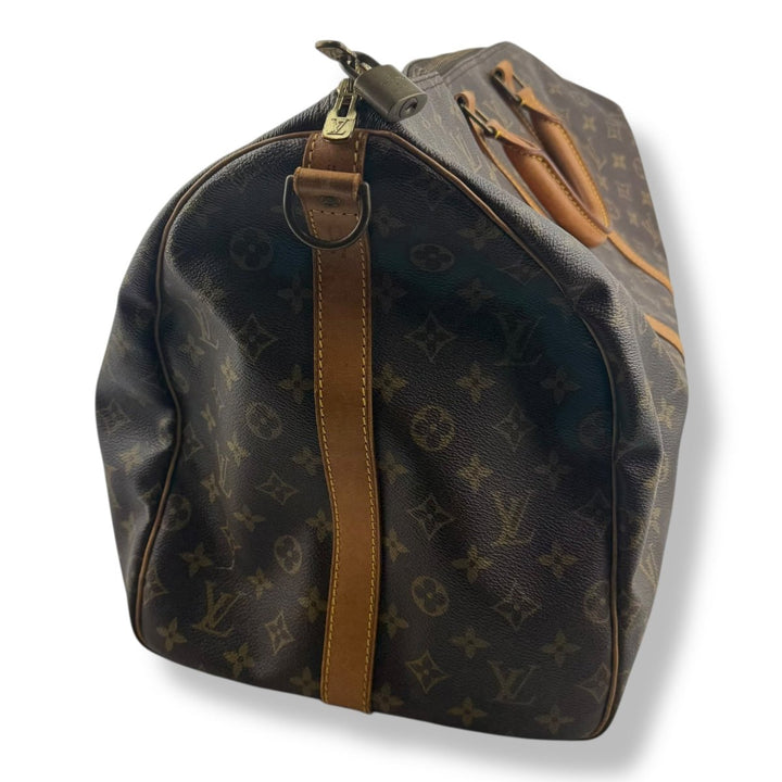 Louis Vuitton Vintage Brown Monogram 55 Keepall Duffle Bag - Lux Central