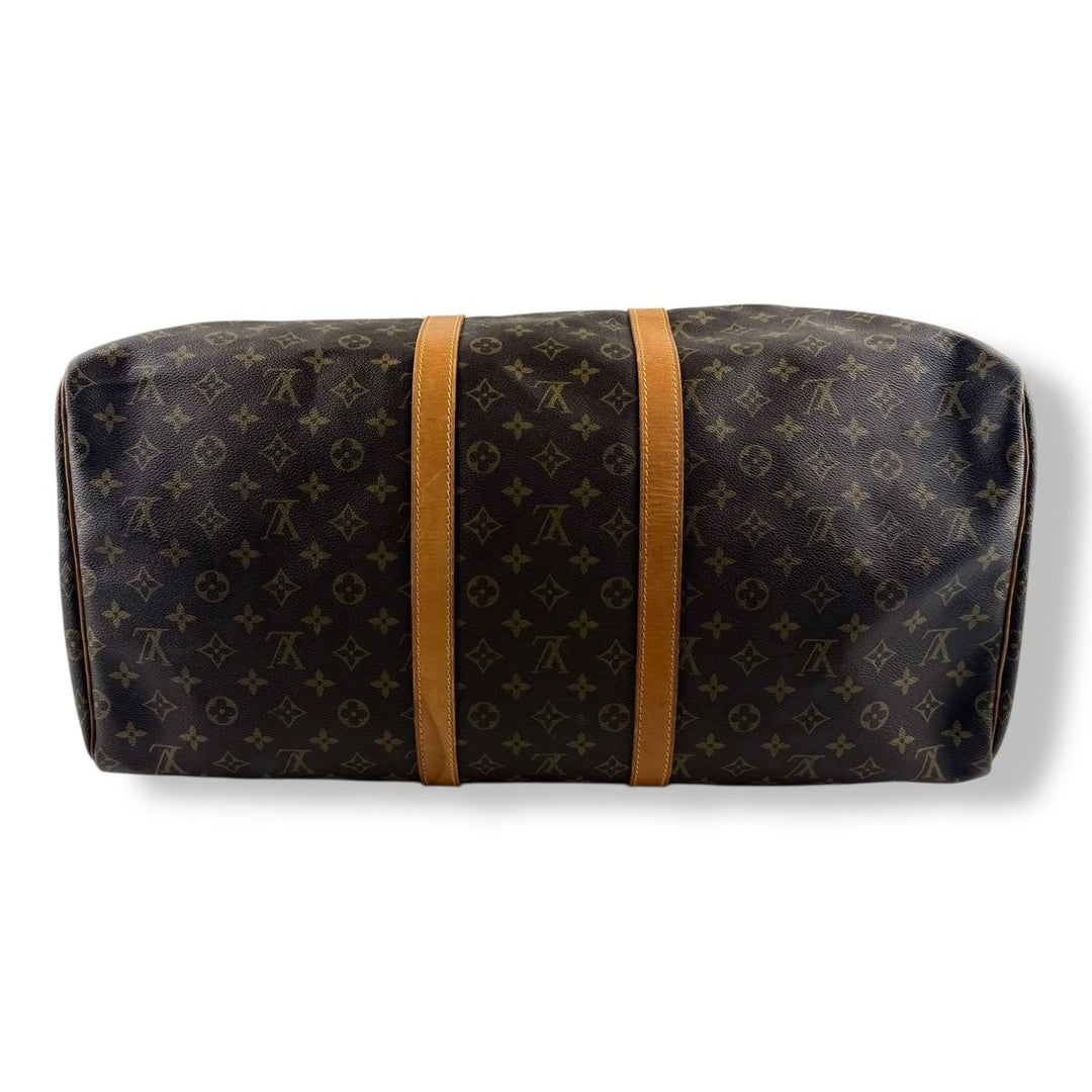 Louis Vuitton Vintage Brown Monogram 55 Keepall Duffle Bag - Lux Central