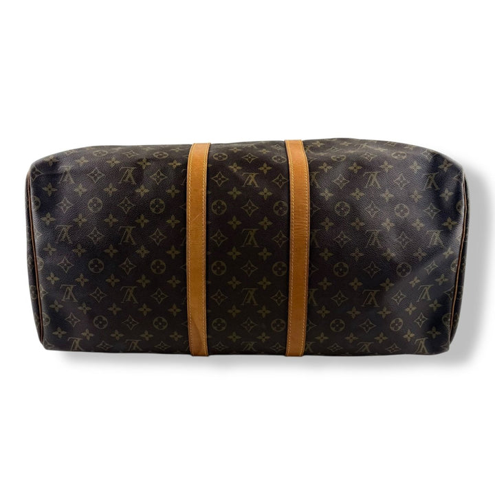 Louis Vuitton Vintage Brown Monogram 55 Keepall Duffle Bag - Lux Central