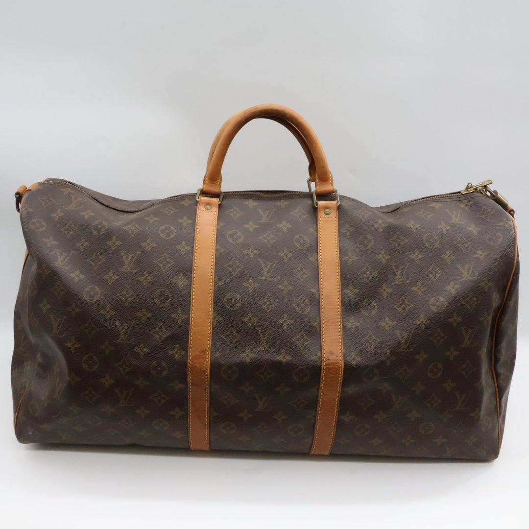 Louis Vuitton Vintage Brown Monogram 60 Keepall Duffle Bag - Lux Central