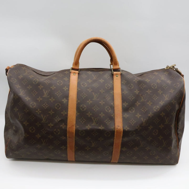 Louis Vuitton Vintage Brown Monogram 60 Keepall Duffle Bag - Lux Central