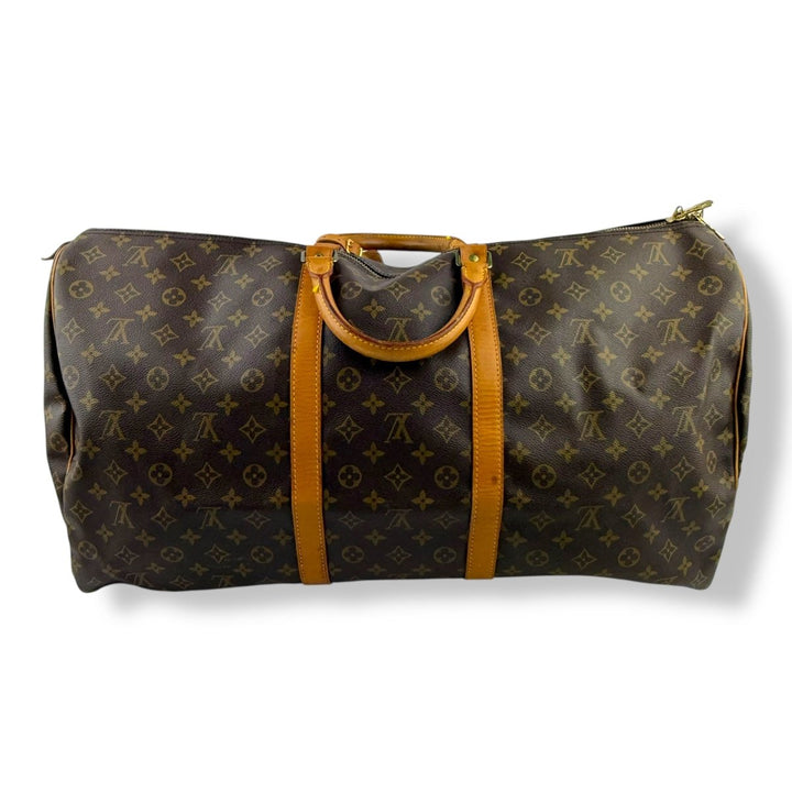 Louis Vuitton Vintage Brown Monogram 60 Keepall Duffle Bag - Lux Central