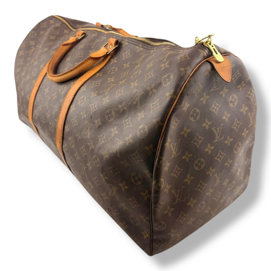 Louis Vuitton Vintage Brown Monogram 60 Keepall Duffle Bag - Lux Central