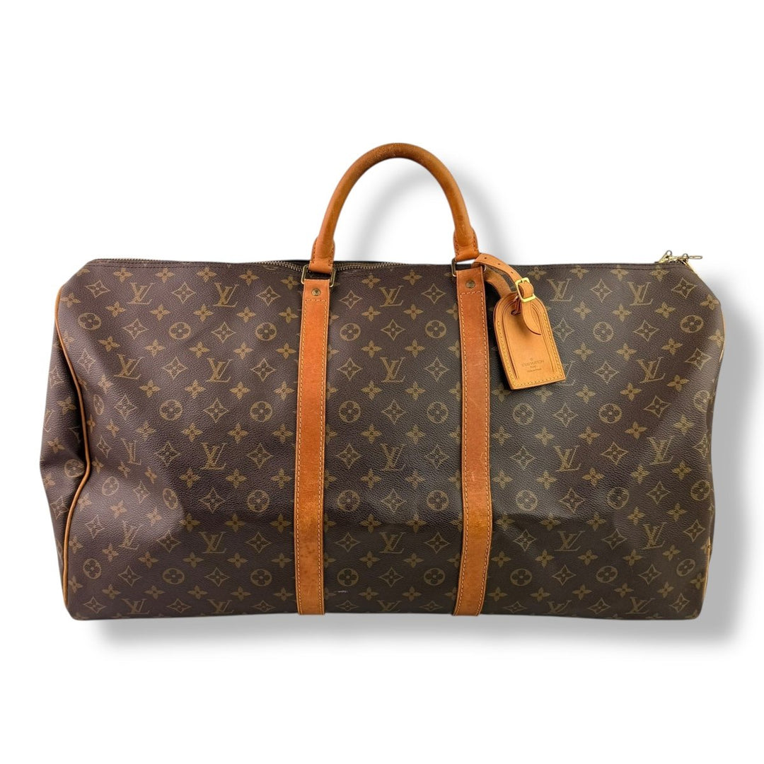 Louis Vuitton Vintage Brown Monogram 60 Keepall Duffle Bag - Lux Central