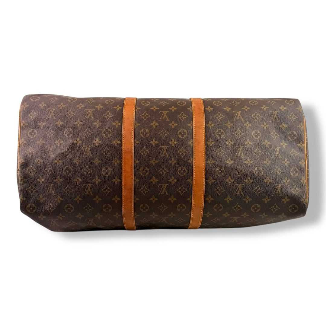 Louis Vuitton Vintage Brown Monogram 60 Keepall Duffle Bag - Lux Central