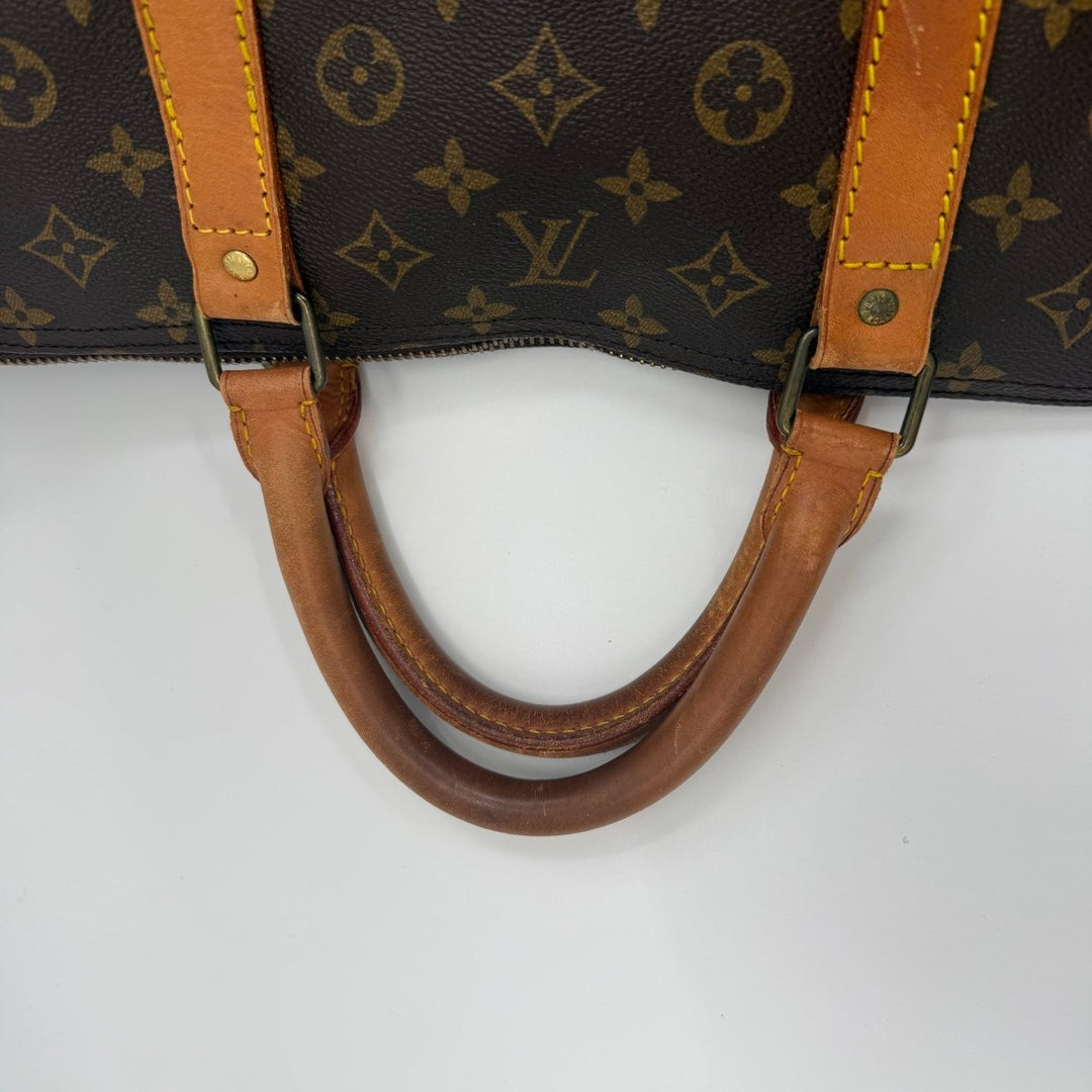 Louis Vuitton Vintage Brown Monogram 60 Keepall Duffle Bag - Lux Central