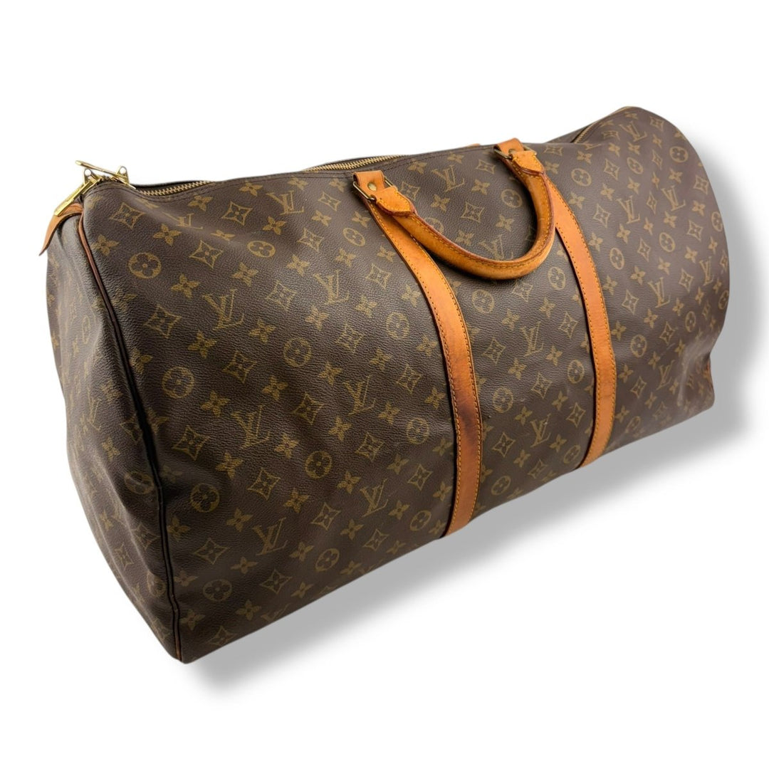 Louis Vuitton Vintage Brown Monogram 60 Keepall Duffle Bag - Lux Central