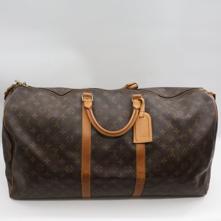 Louis Vuitton Vintage Brown Monogram 60 Keepall Duffle Bag - Lux Central
