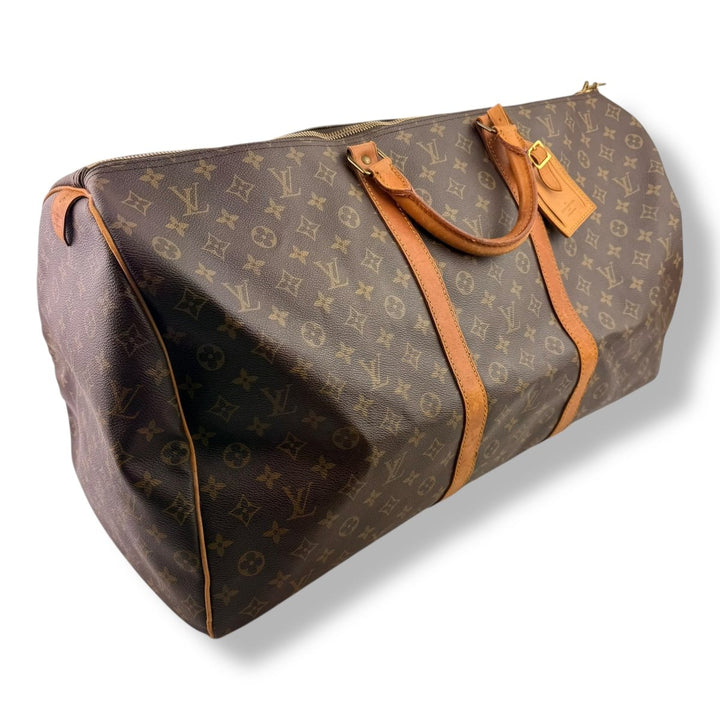 Louis Vuitton Vintage Brown Monogram 60 Keepall Duffle Bag - Lux Central